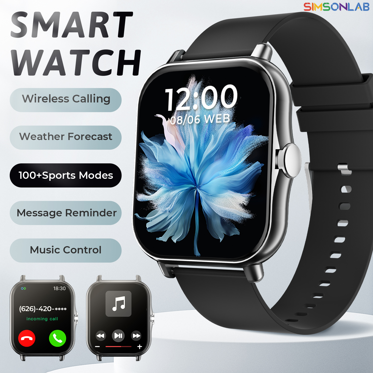 Smartwatch Square Watches For Men - 2026 New Smart Watch 1.83 HD