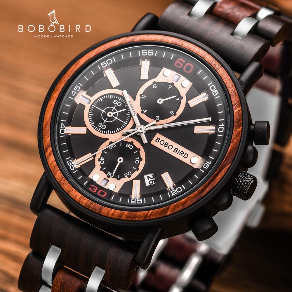 Smartwatch Watches For Men Brands - Relogio Masculino BOBO BIRD Wooden Watch