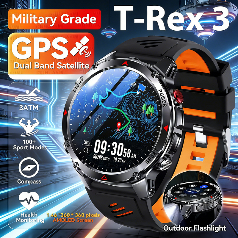 Smartwatch Running Watches For Men - 2026 New Military GPS Smart Watch