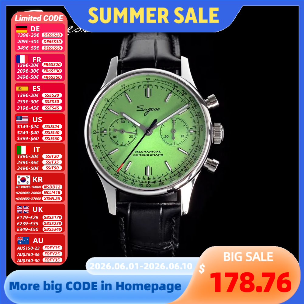 Diesel Watches Smartwatch - Sugess 1963 Pilot Mens Watch Chronograph