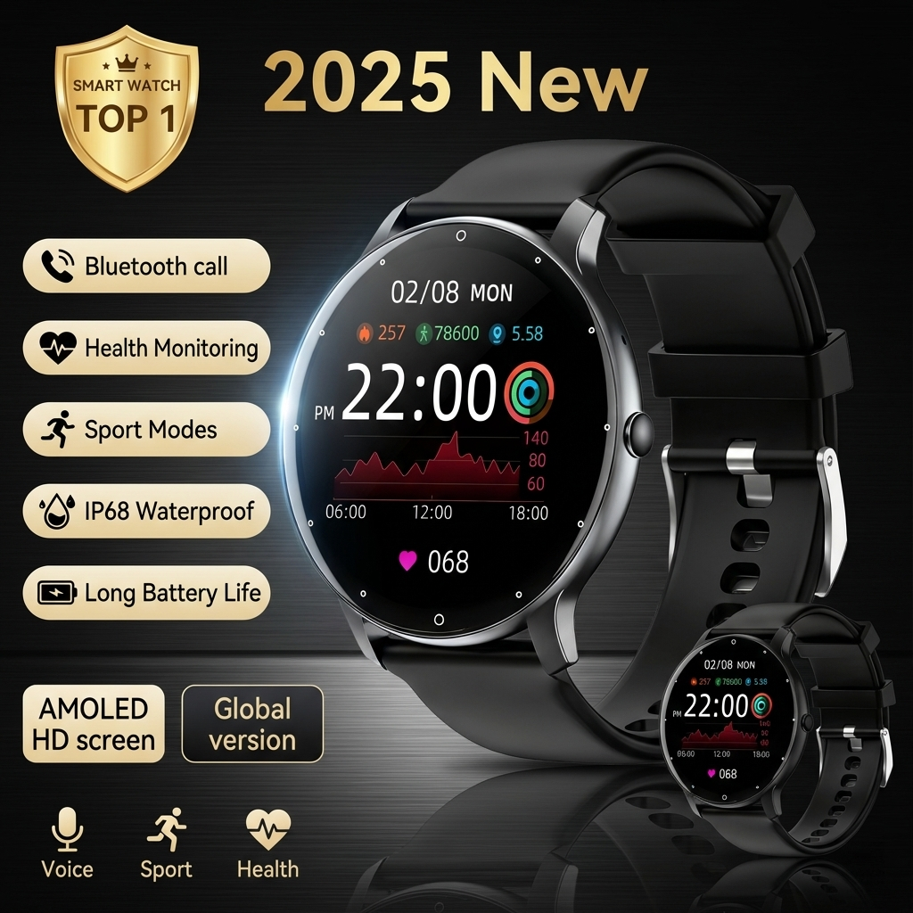 Smartwatch Health Watches - 2025 New Smart Watch Heart Rate