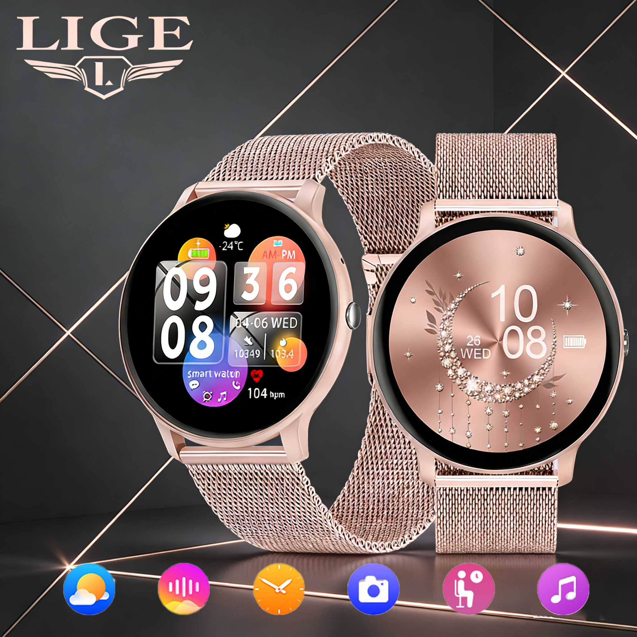 Smartwatch Latest Watches For Men - LIGE 2026 Sports Fitness Watches Women