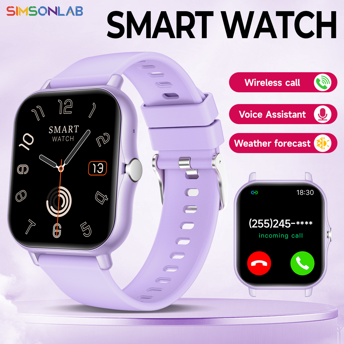 Smartwatch Sports Watches For Women - New Smartwatch 1.83-inch Touch Screen Voice