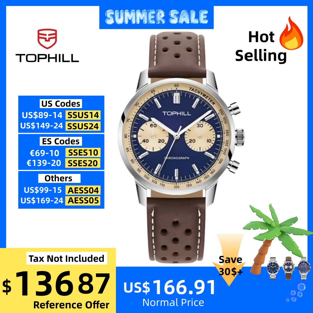 Diesel Watches Smartwatch - TOPHILL Vintage Racing Chronograph Men’s Mechanical