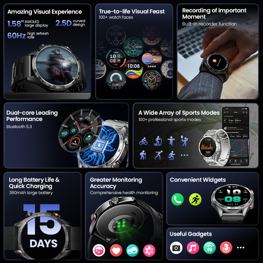 HAYLOU Solar 5 Voice Calling S - Smartwatch Health Watches incelemesi ve fiyatı