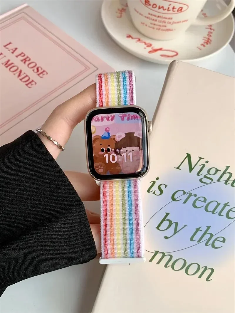 Nylon loop For Apple Watch Ban - Smartwatch Apple Watches For Men incelemesi ve fiyatı