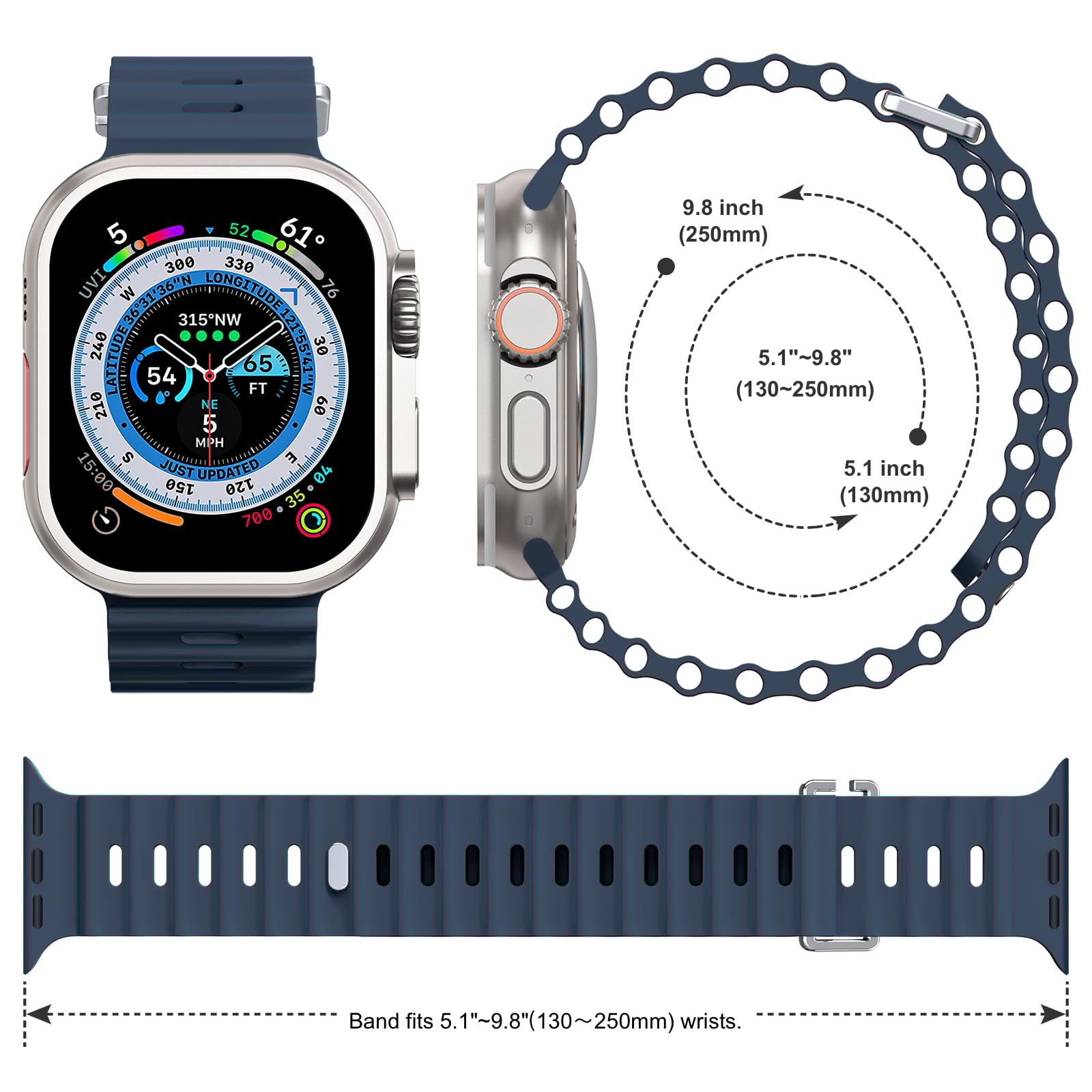 Ocean Band Strap For Apple Wat - Smartwatch Apple Watches For Men incelemesi ve fiyatı