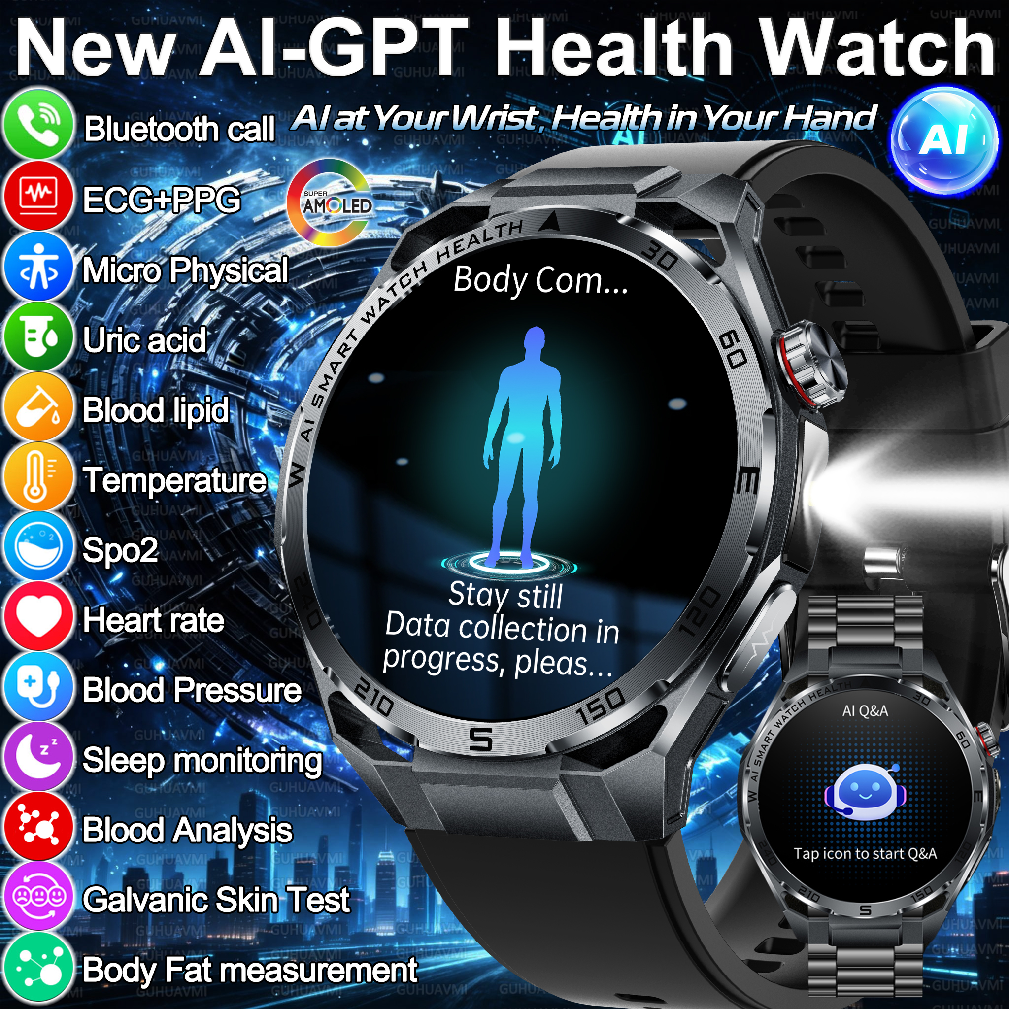 2026 New Body Fat AI Analysis  - Smartwatch Health Watches incelemesi ve fiyatı