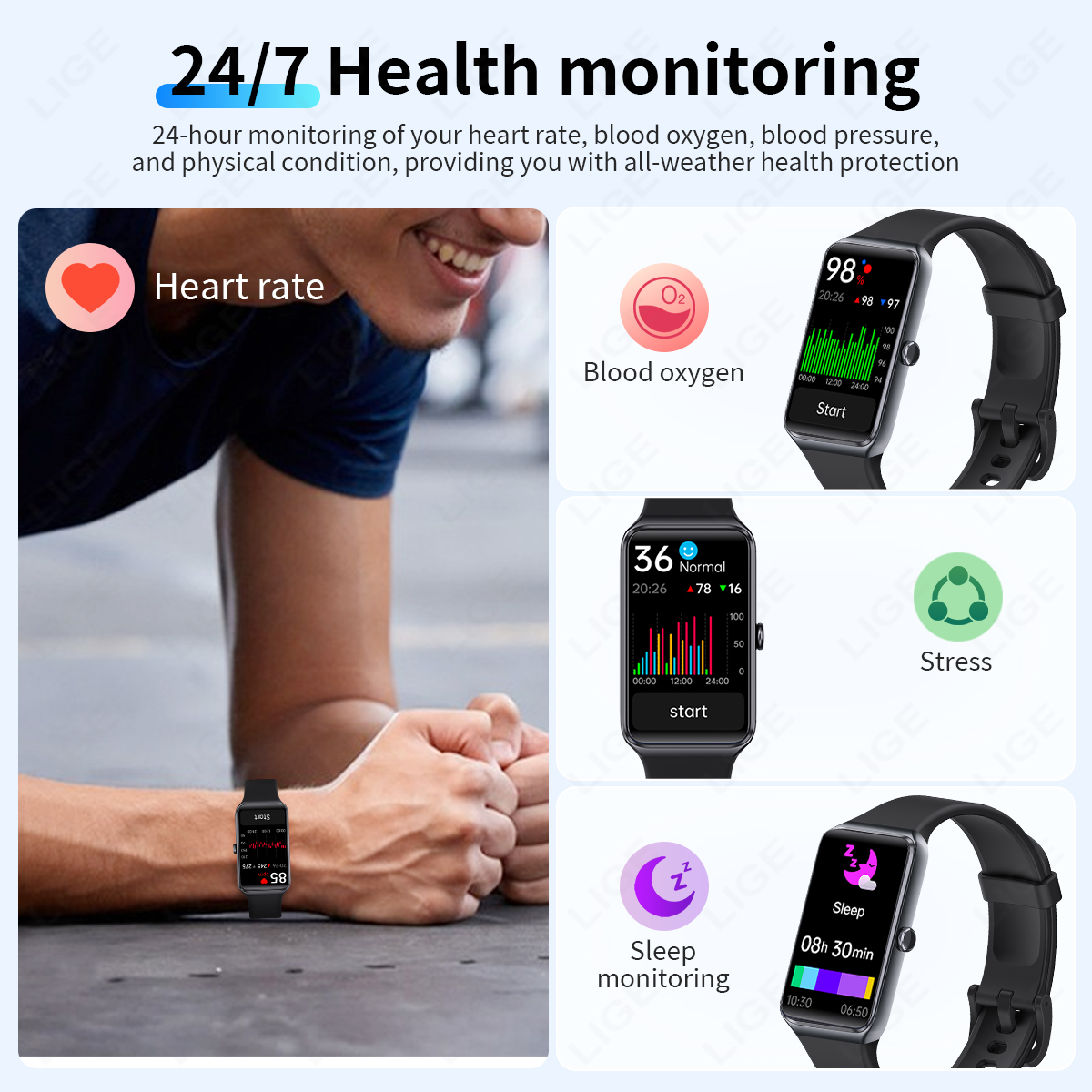 LIGE Couple Smart Wristband Me - Smartwatch Latest Watches For Men incelemesi ve fiyatı
