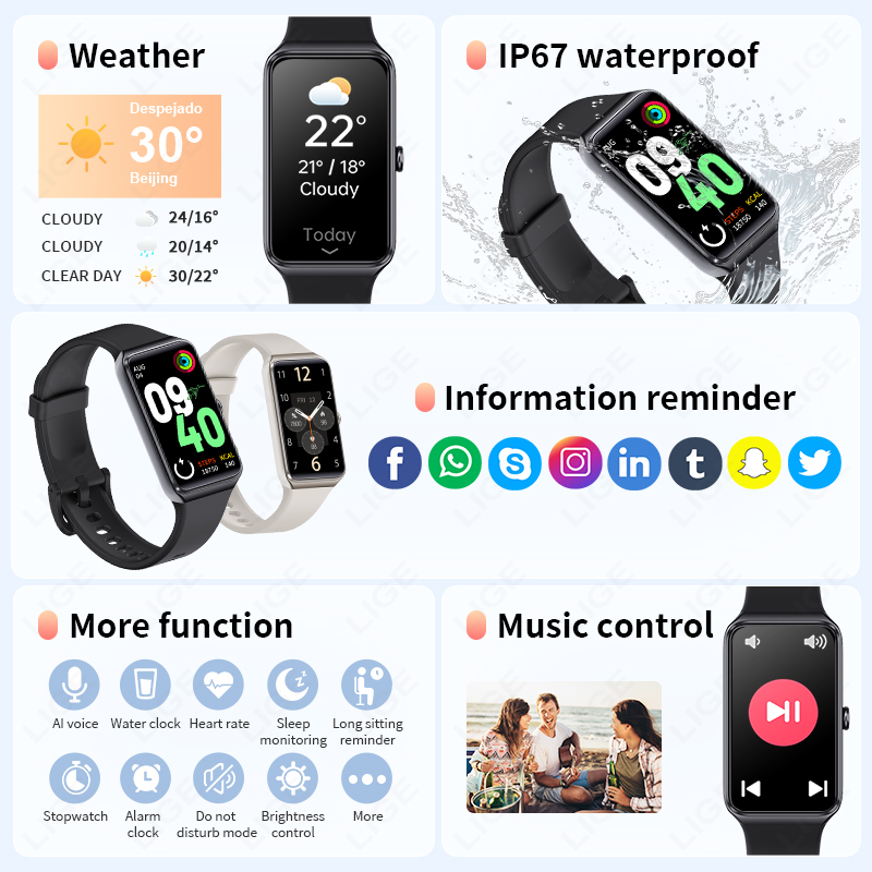 LIGE Couple Smart Wristband Me - Smartwatch Latest Watches For Men incelemesi ve fiyatı