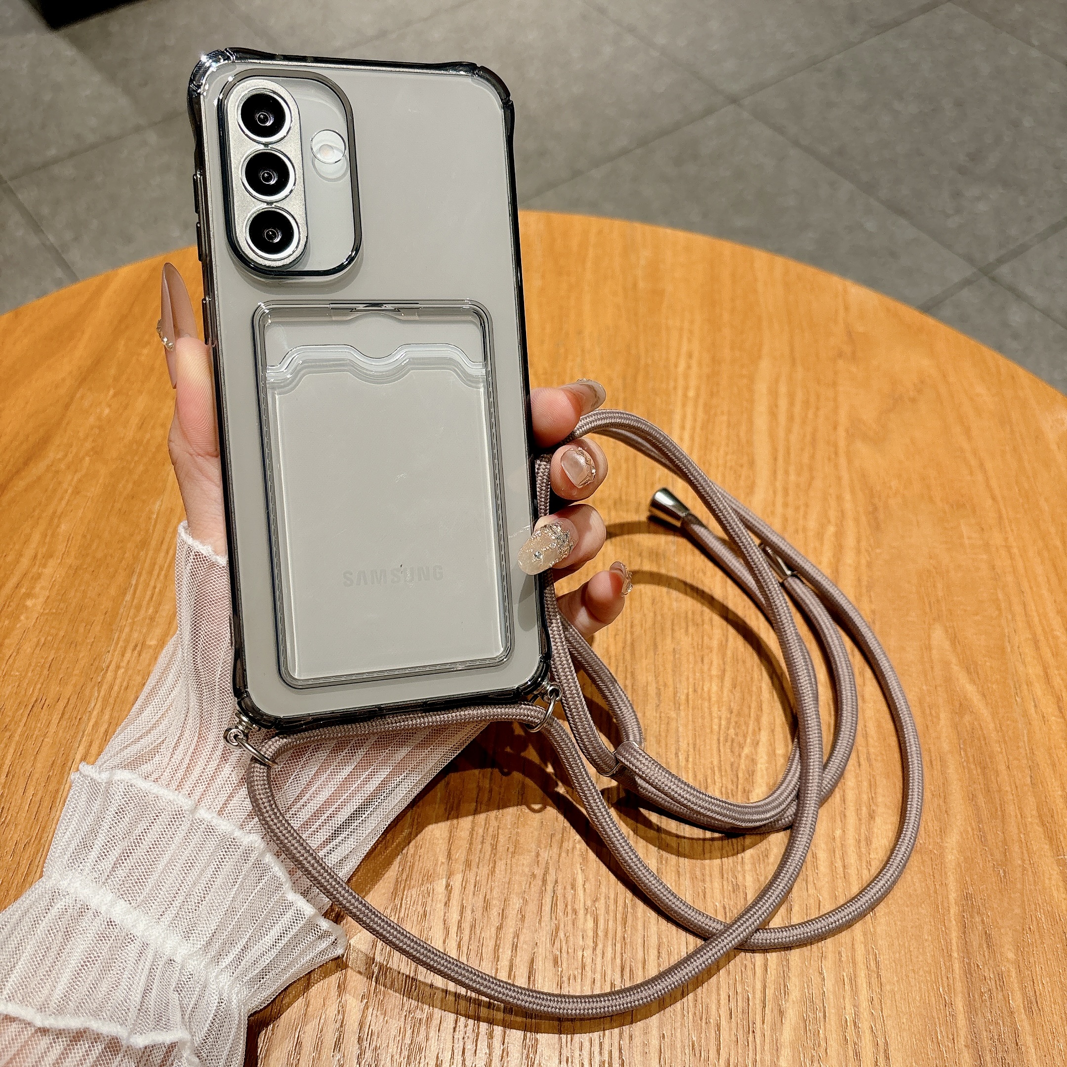 Light Gray Crossbody Strap Car - Samsung Galaxy Strap incelemesi ve fiyatı