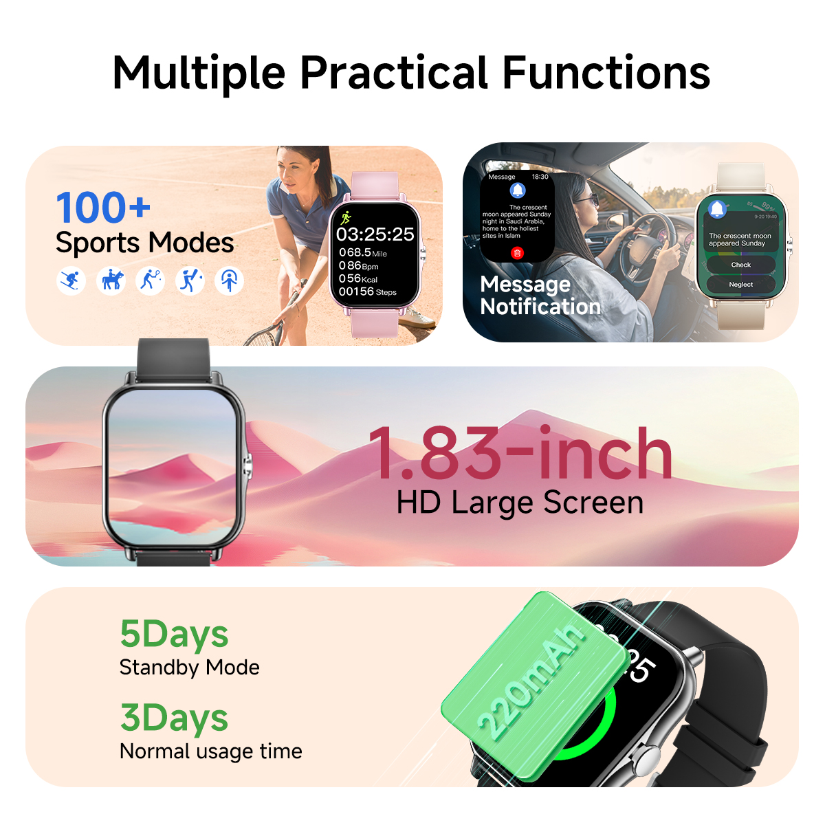 2026 New Smart Watch 1.83 HD S - Smartwatch Square Watches For Men incelemesi ve fiyatı