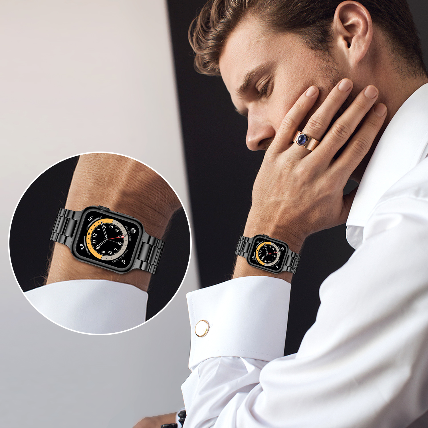 Stainless Steel Strap For Appl - Smartwatch Apple Watches For Men incelemesi ve fiyatı