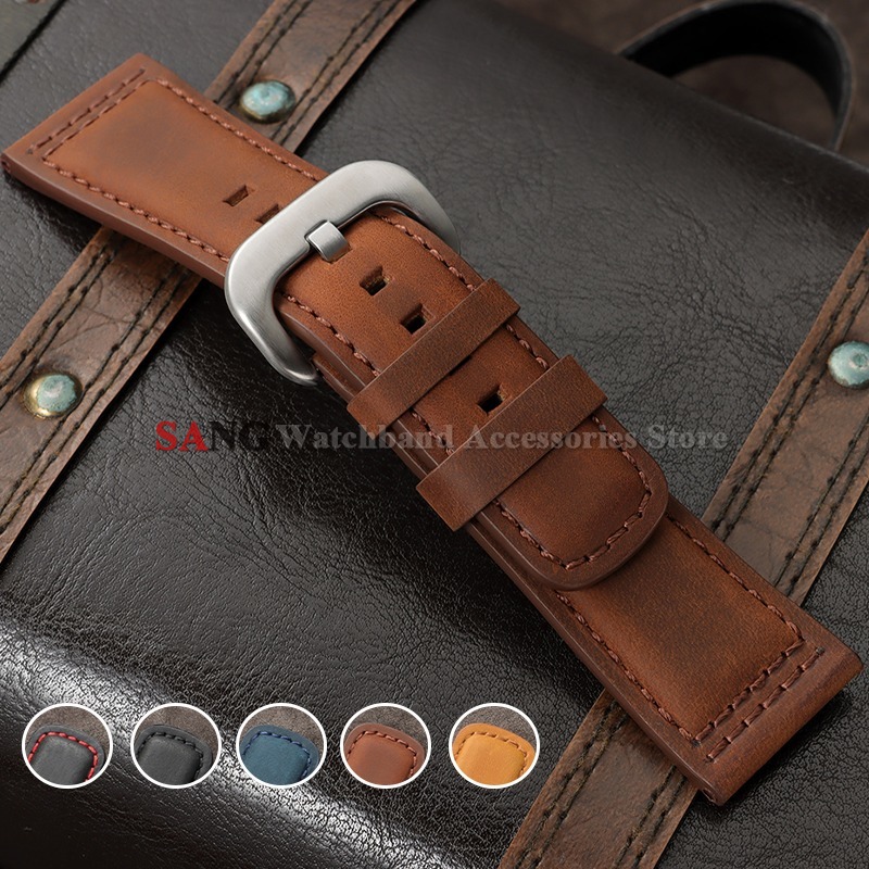28mm Vintage Leather Watchband - Smartwatch Vintage Watches For Men incelemesi ve fiyatı