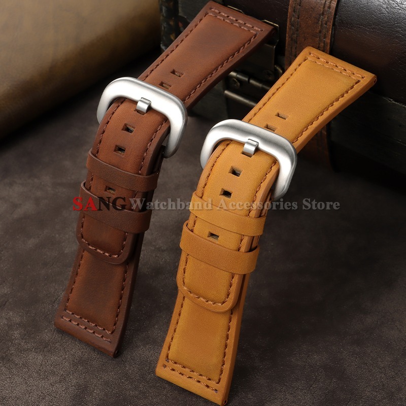28mm Vintage Leather Watchband - Smartwatch Vintage Watches For Men incelemesi ve fiyatı