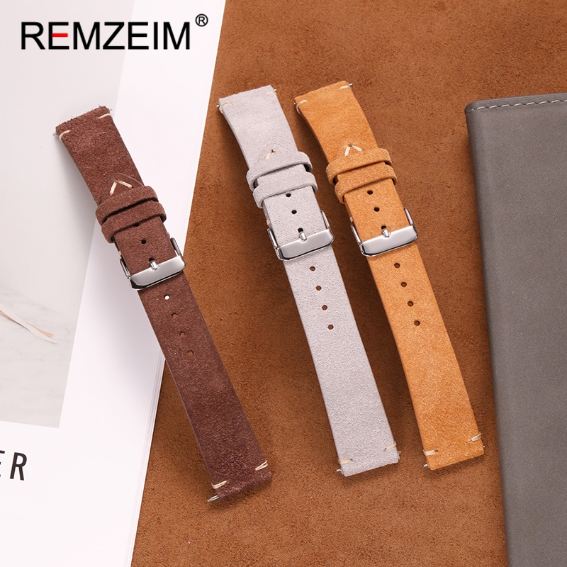 Suede Quick Release Leather Re - Smartwatch Vintage Watches For Men incelemesi ve fiyatı