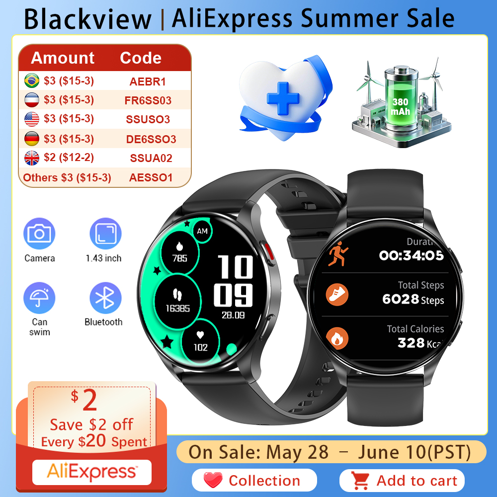Blackview X20 Smart Watch 1.43 - Smartwatch Latest Watches For Men incelemesi ve fiyatı
