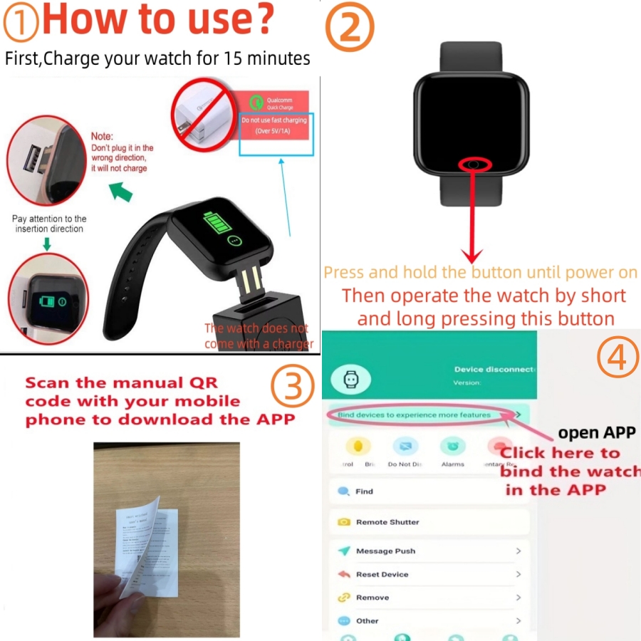 Smart Watch Message Remind Mus - Smartwatch Square Watches For Men incelemesi ve fiyatı