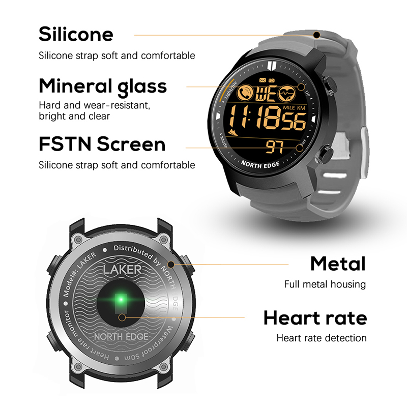 NORTH EDGE Smart Watch Men Hea - Smartwatch Running Watches For Men incelemesi ve fiyatı