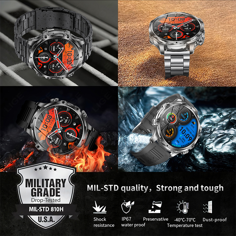 LIGE 700mah Large Battery Flas - Smartwatch Latest Watches For Men incelemesi ve fiyatı