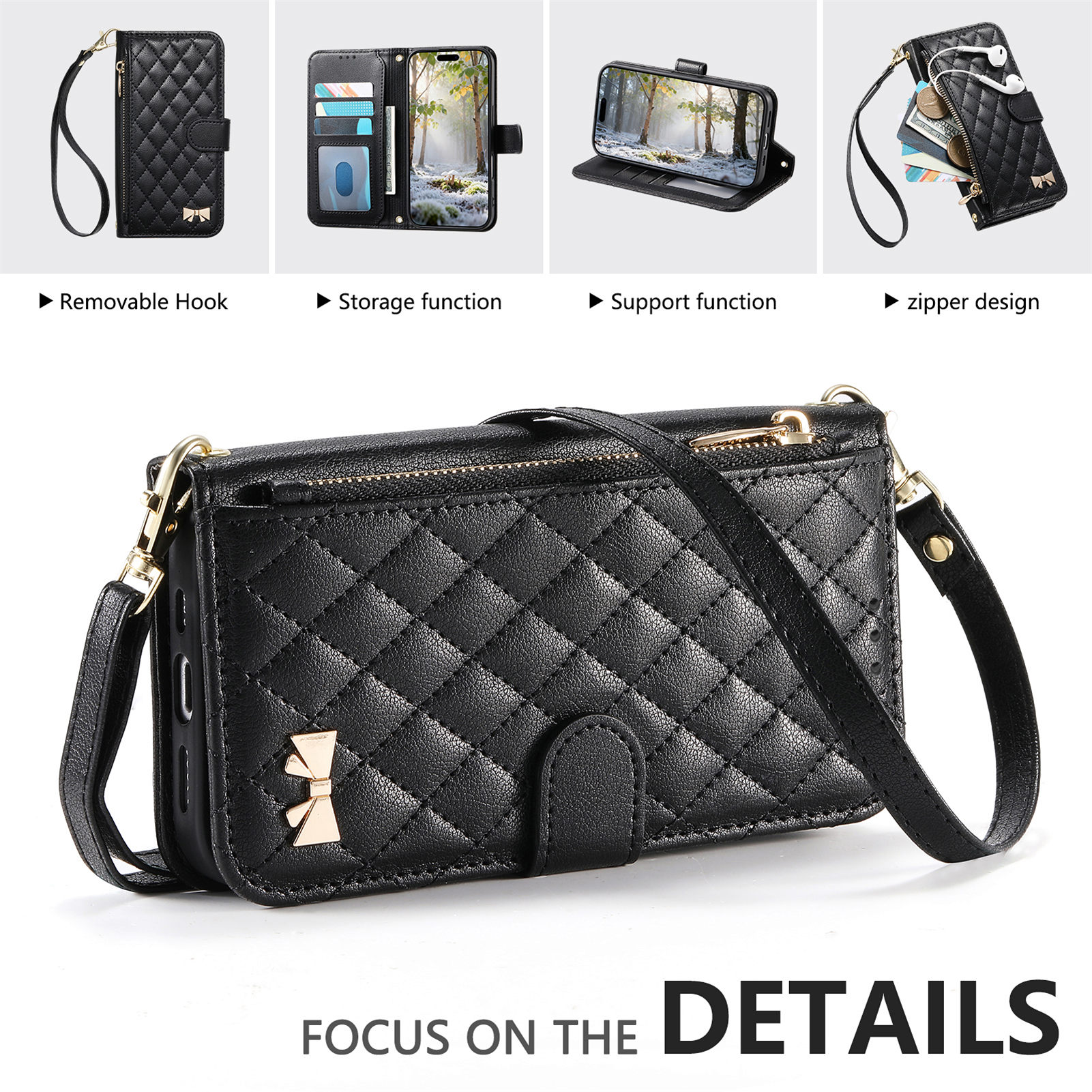 PU Leather Zipper Crossbody Wr - Samsung Galaxy Strap incelemesi ve fiyatı