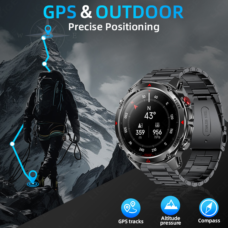 LIGE New Professional GPS Spor - Smartwatch Running Watches For Men incelemesi ve fiyatı