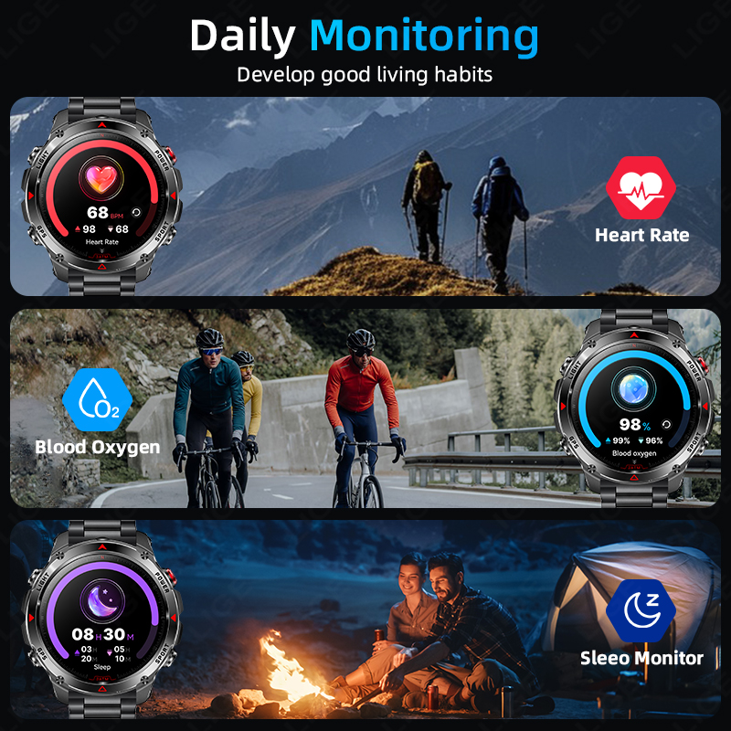 LIGE New Professional GPS Spor - Smartwatch Running Watches For Men incelemesi ve fiyatı