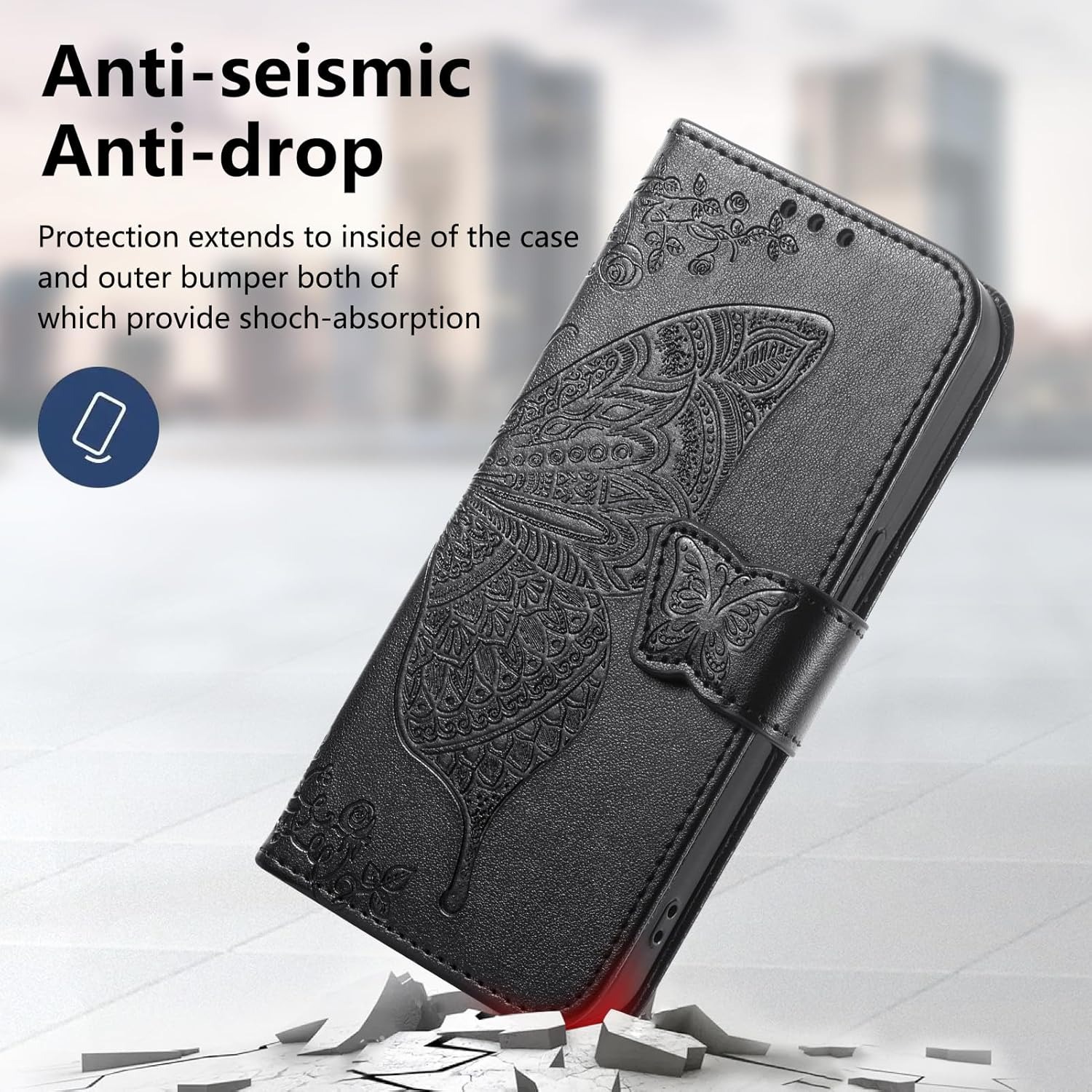 Butterfly Texture Flip Wallet  - Samsung Galaxy Strap incelemesi ve fiyatı