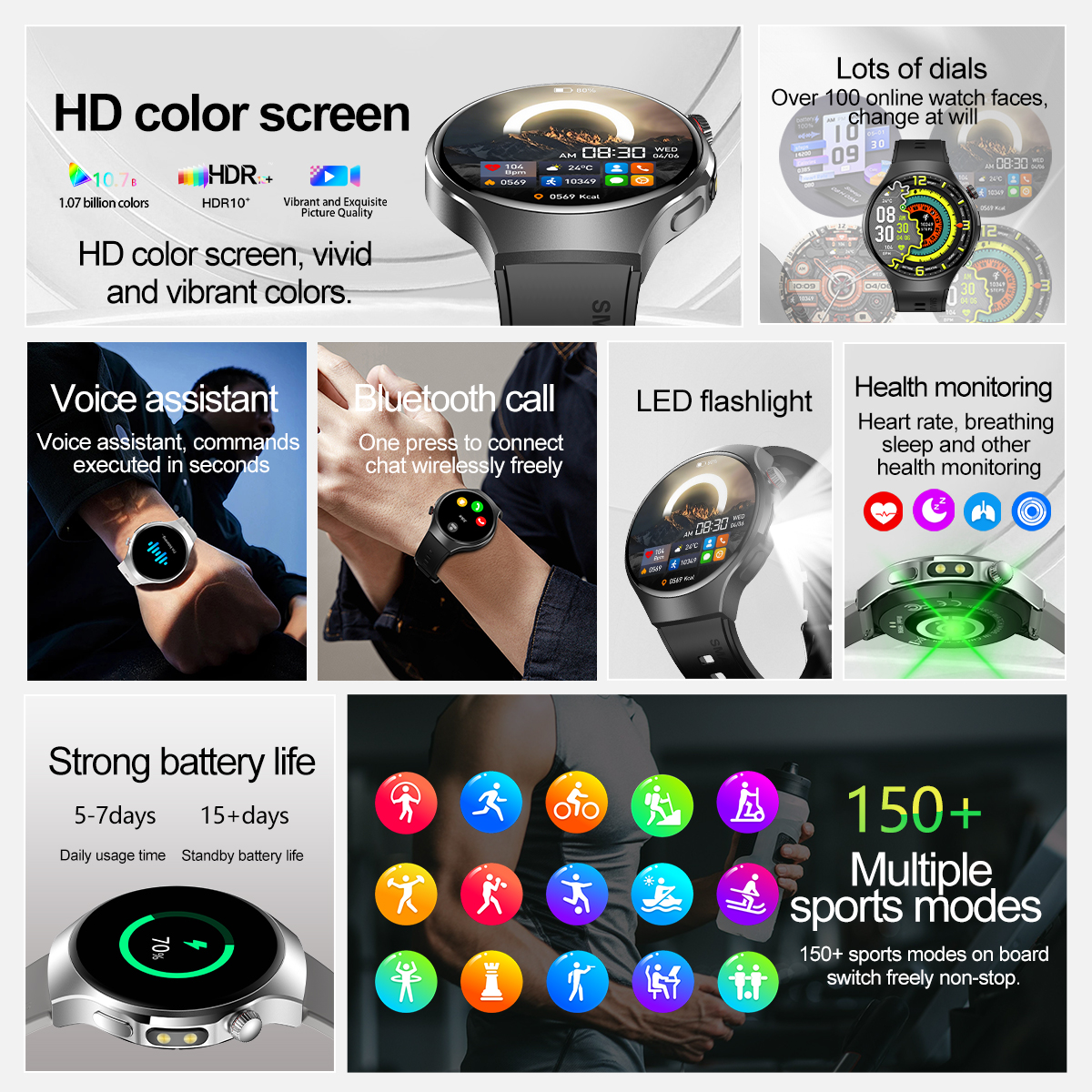 2025 New Outdoor Sports Smart  - Smartwatch Running Watches For Men incelemesi ve fiyatı