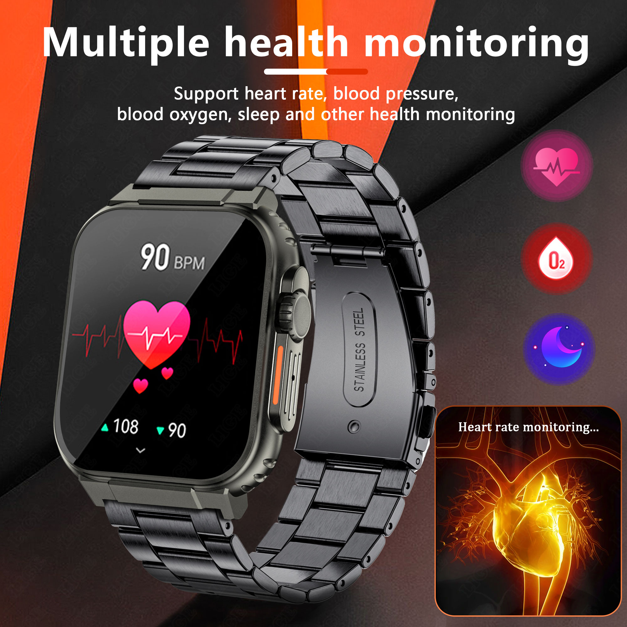 LIGE 600mAh Military Outdoor S - Smartwatch Latest Watches For Men incelemesi ve fiyatı