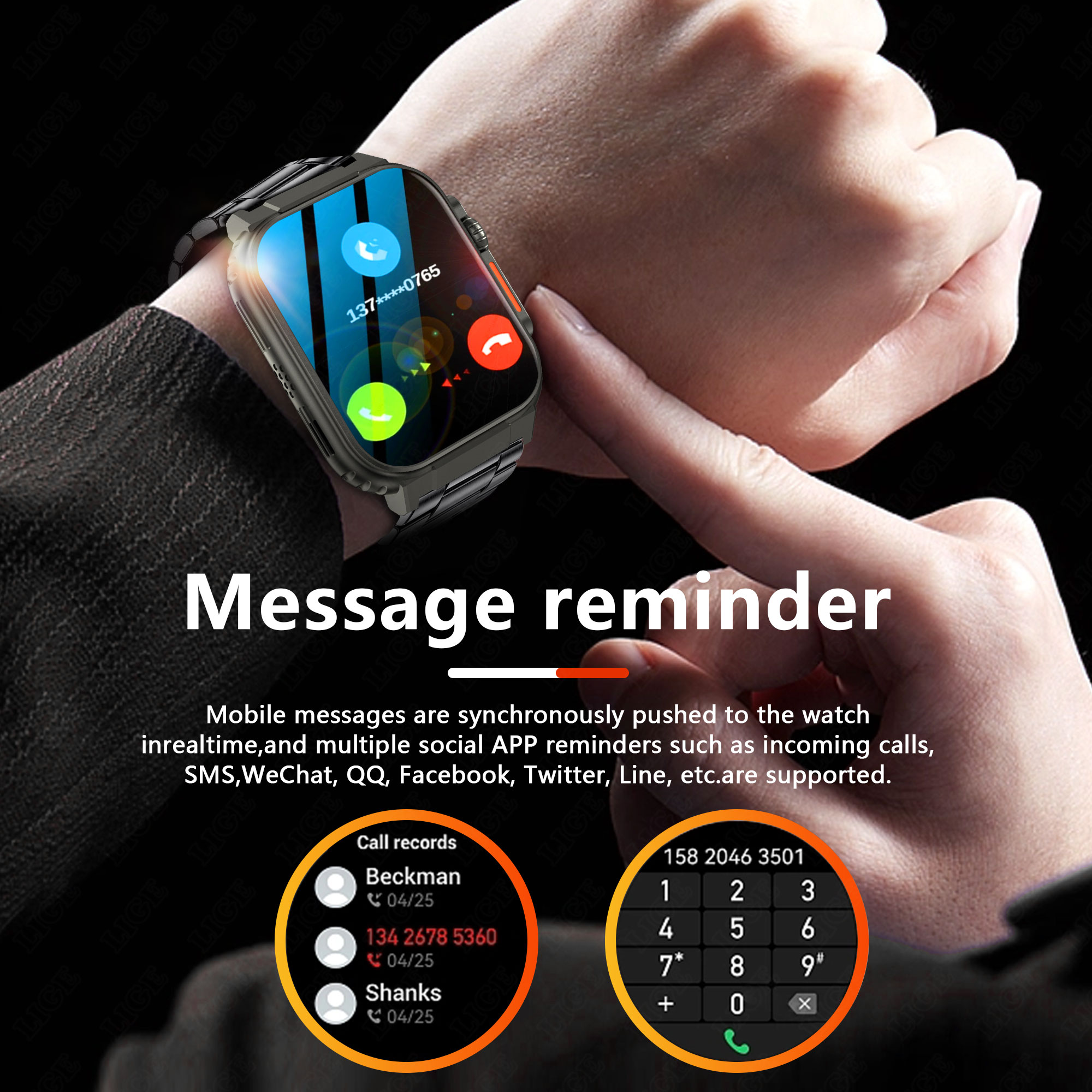 LIGE 600mAh Military Outdoor S - Smartwatch Latest Watches For Men incelemesi ve fiyatı
