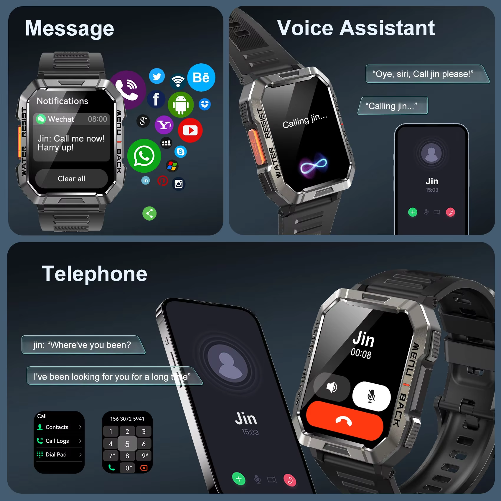 Blackview W60 Waterproof Smart - Smartwatch Square Watches For Men incelemesi ve fiyatı