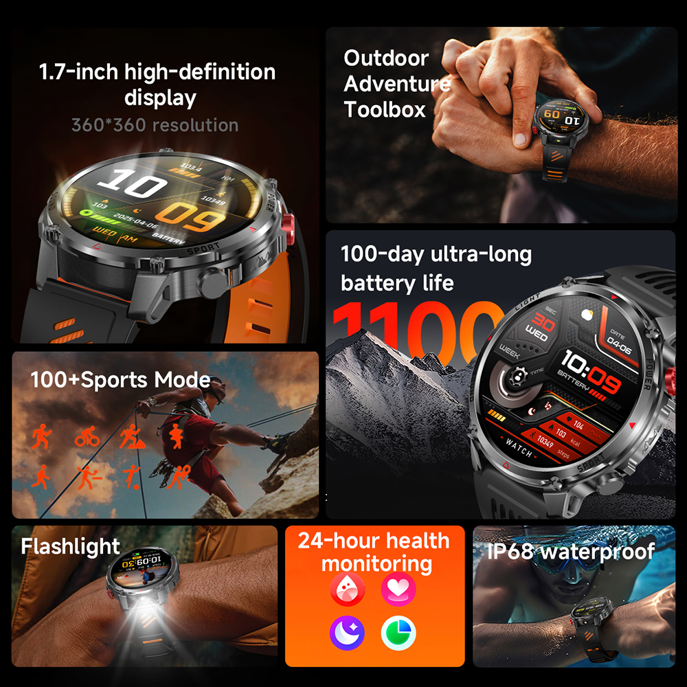 2026 New T-Rex3 Pro 1100mAh Ba - Smartwatch Running Watches For Men incelemesi ve fiyatı