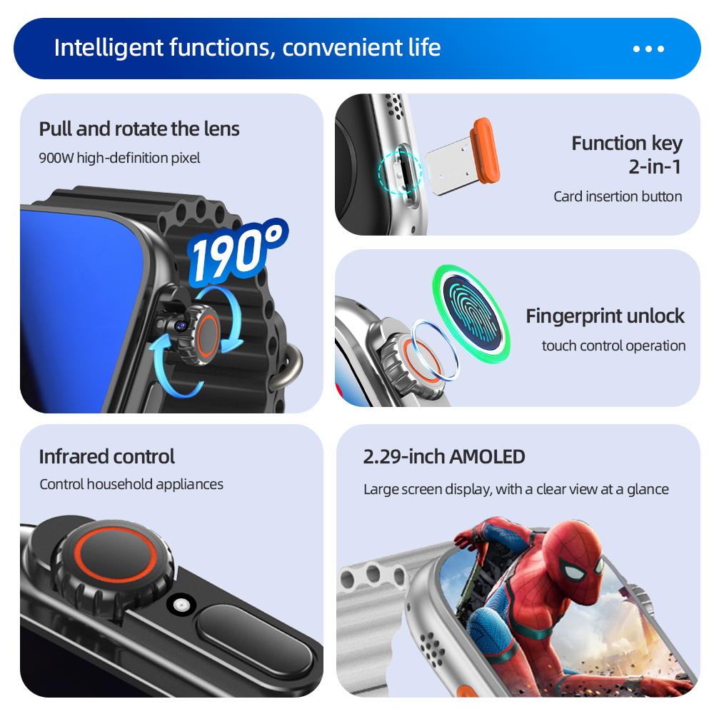 DW200 Smartwatch Men WIFI Touc - Smartwatch Square Watches For Men incelemesi ve fiyatı
