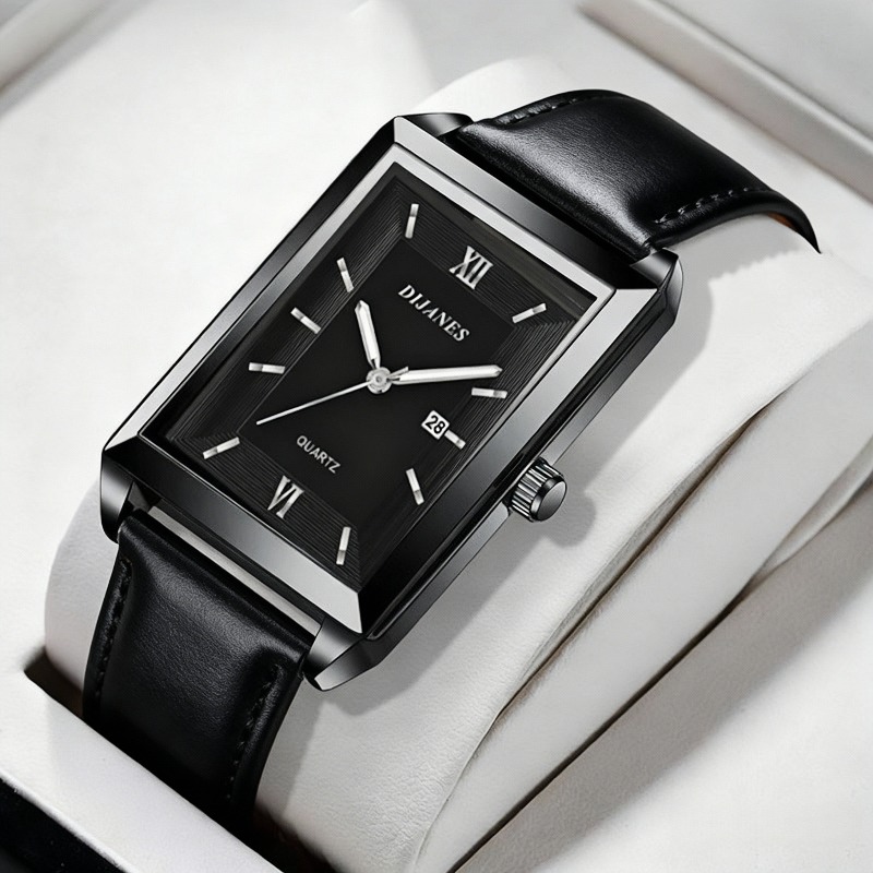 Casual Leather Men's Watches F - Smartwatch Square Watches For Men incelemesi ve fiyatı