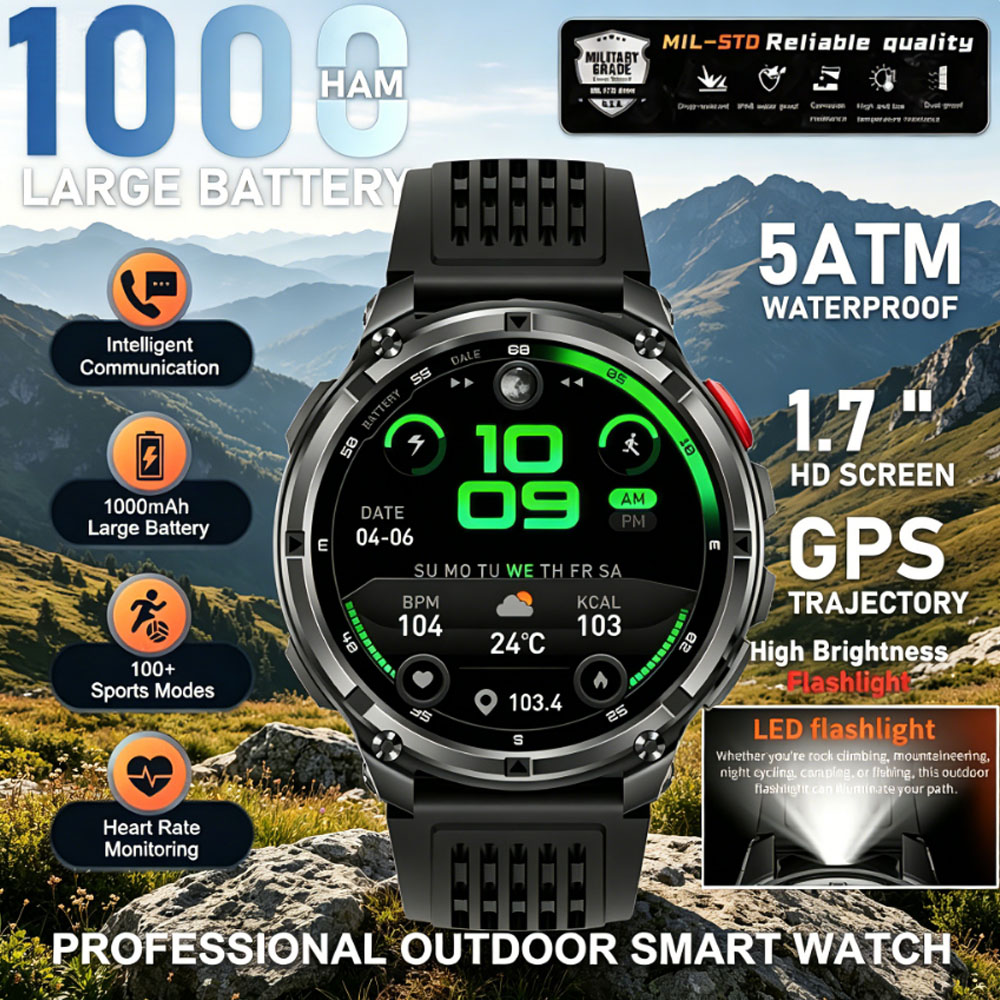 GPS Outdoor Sports Bluetooth S - Smartwatch Running Watches For Men incelemesi ve fiyatı