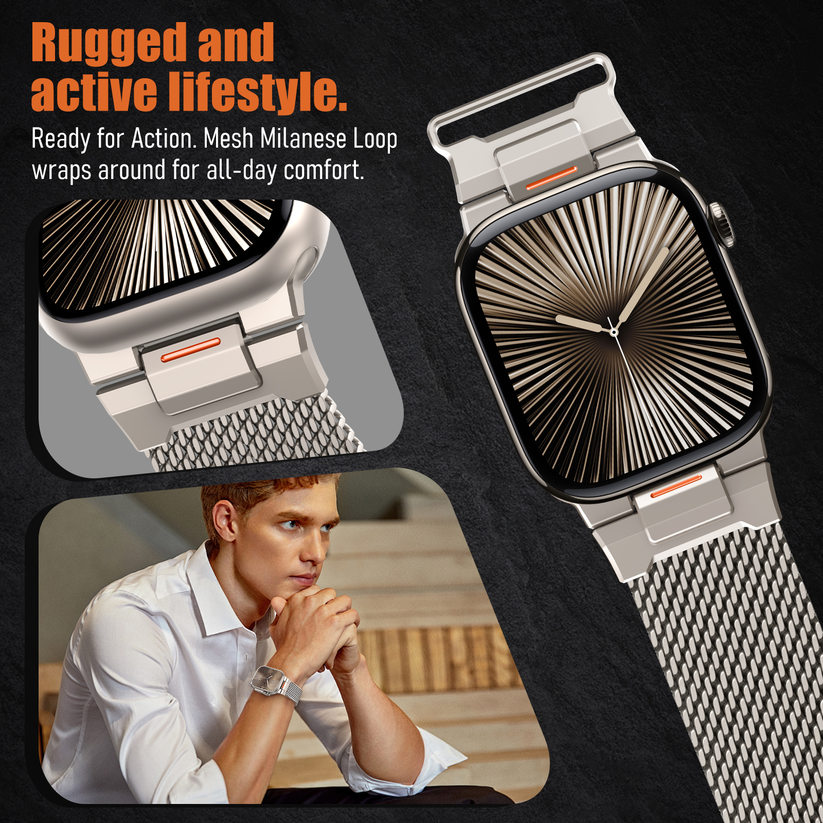 Exquisite Milanese Strap for A - Smartwatch Apple Watches For Men incelemesi ve fiyatı