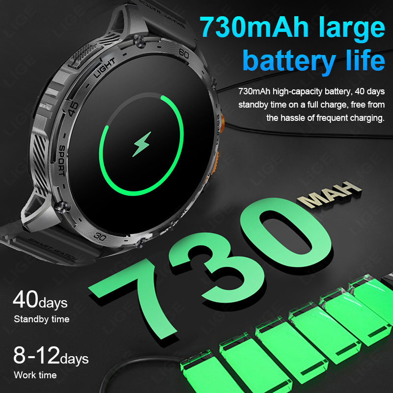 LIGE 730mAh Large Battery Ultr - Smartwatch Latest Watches For Men incelemesi ve fiyatı