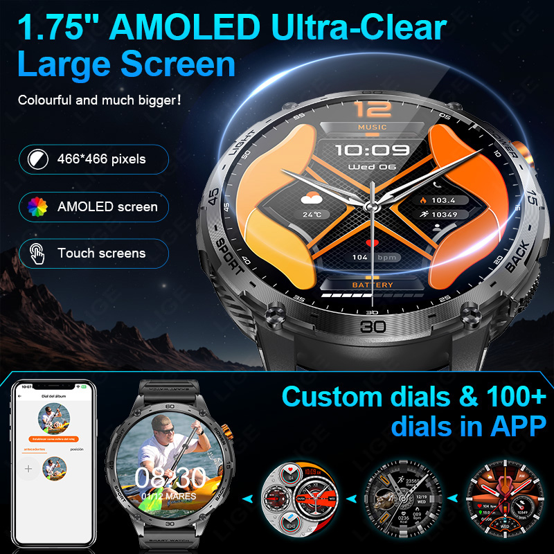 LIGE 730mAh Large Battery Ultr - Smartwatch Latest Watches For Men incelemesi ve fiyatı
