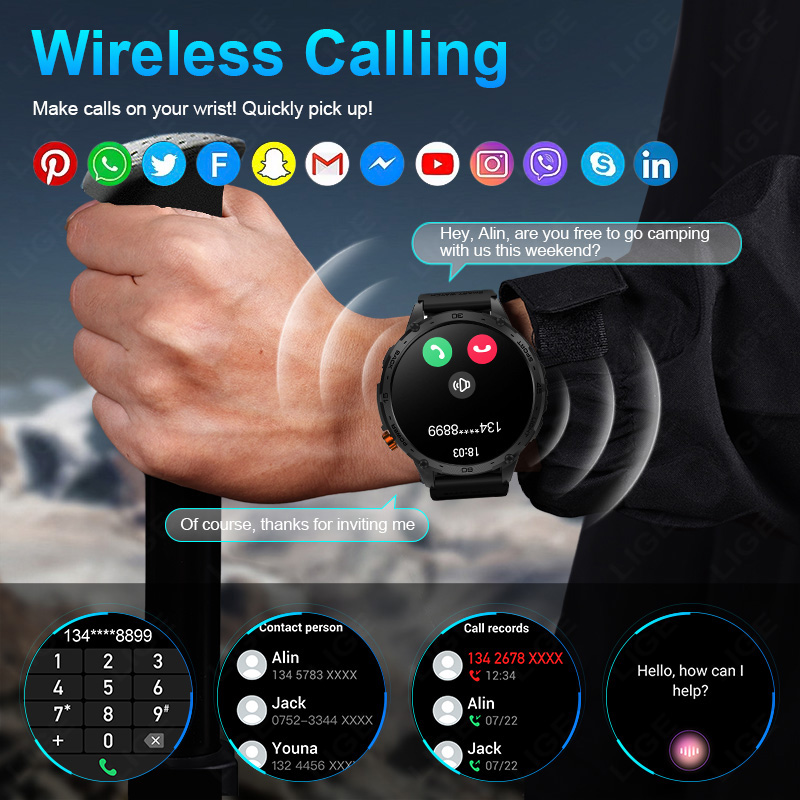 LIGE 730mAh Large Battery Ultr - Smartwatch Latest Watches For Men incelemesi ve fiyatı