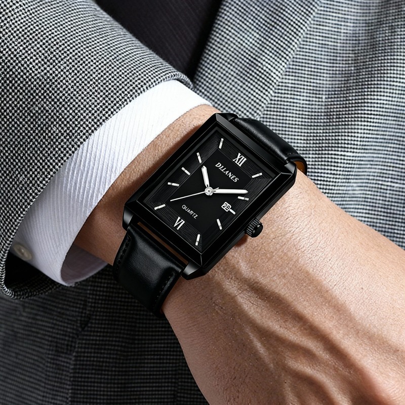 Casual Leather Men Watches Sim - Smartwatch Square Watches For Men incelemesi ve fiyatı