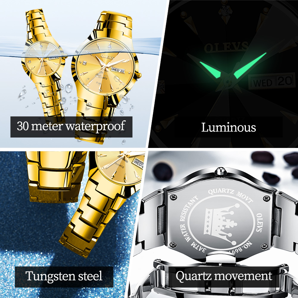 OLEVS TOP Brand Gold Watches f - Smartwatch Watches For Men Brands incelemesi ve fiyatı
