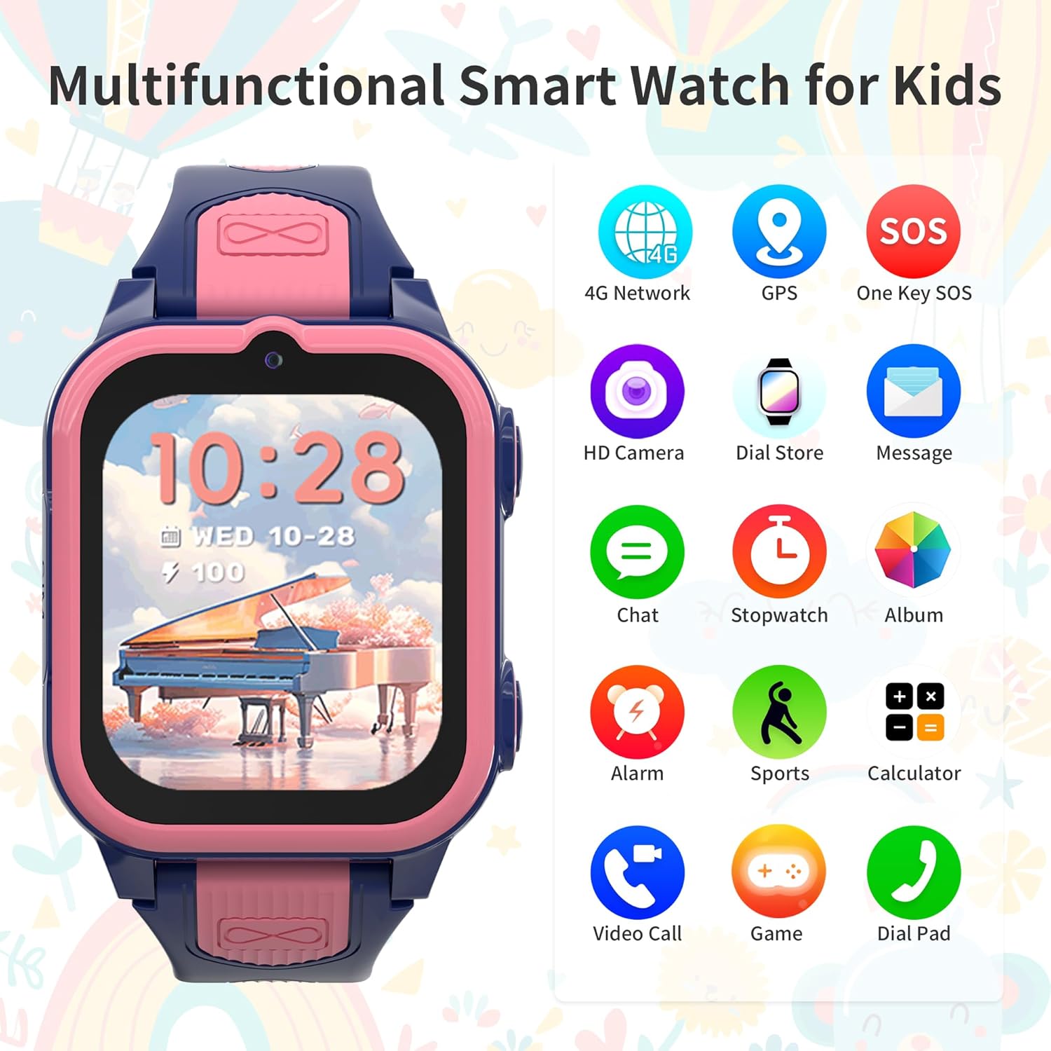 4G Kids Smart Watch with GPS T - Smartwatch Watches Kids incelemesi ve fiyatı