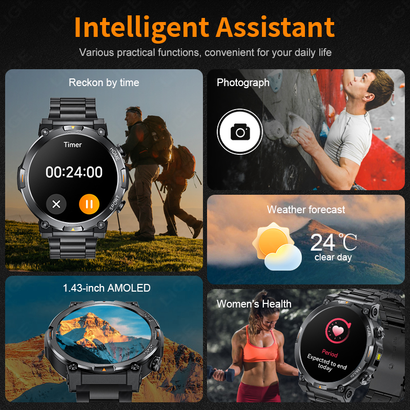LIGE Outdoor Sports Smart Watc - Smartwatch Latest Watches For Men incelemesi ve fiyatı