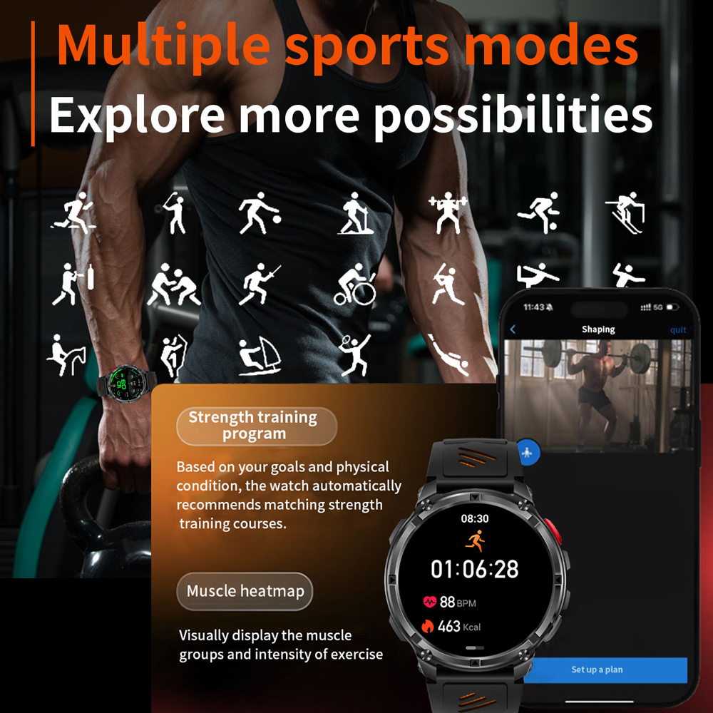 2026 New T-Rex3 Pro 1100mAh Ba - Smartwatch Running Watches For Men incelemesi ve fiyatı