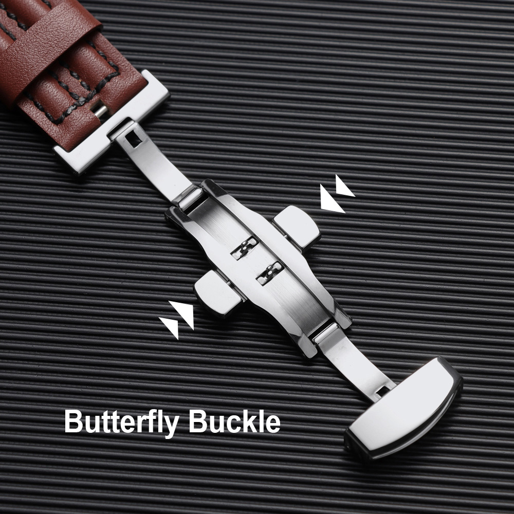 20mm 22mm Genuine Cowhide Watc - Smartwatch Vintage Watches For Men incelemesi ve fiyatı