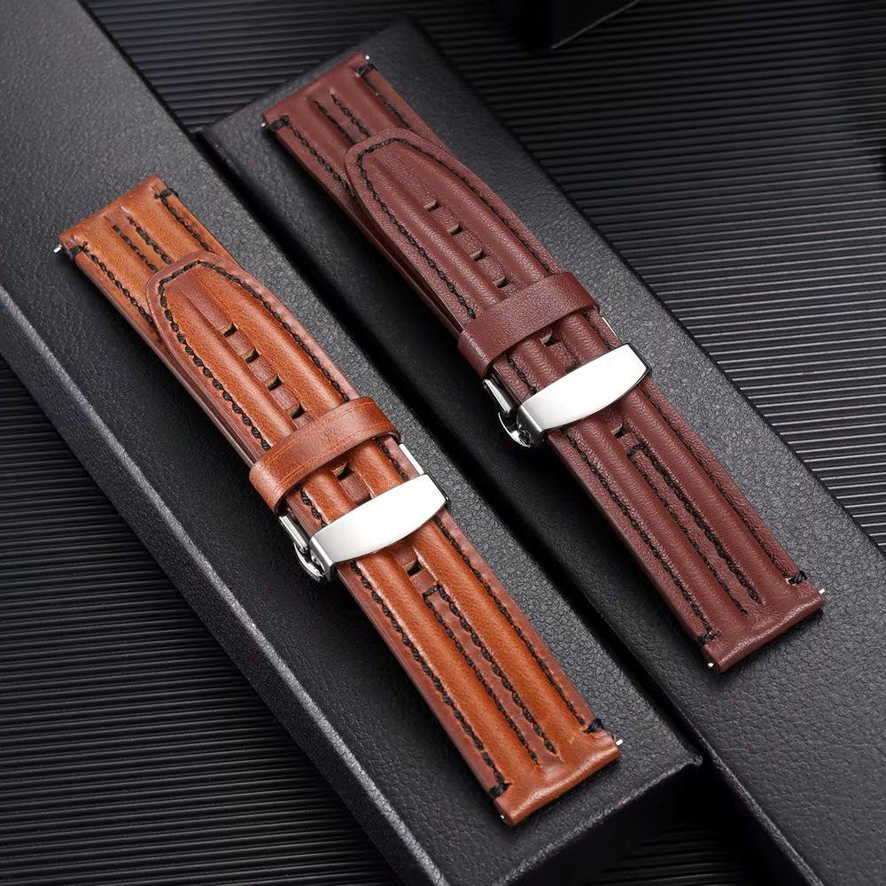 20mm 22mm Genuine Cowhide Watc - Smartwatch Vintage Watches For Men incelemesi ve fiyatı