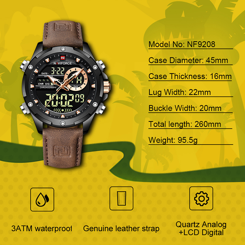 New NAVIFORCE Men Watches Quar - Smartwatch Watches For Men Brands incelemesi ve fiyatı