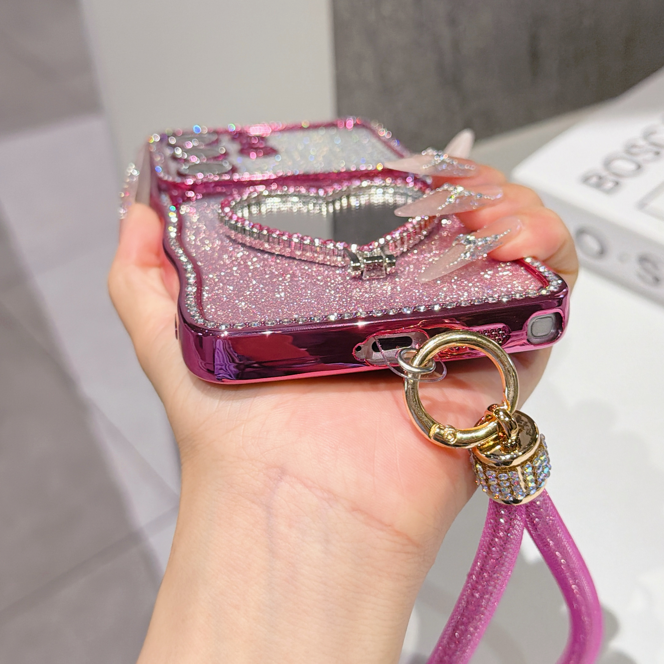 Gradient Glitter Rhinestone Ph - Samsung Galaxy Strap incelemesi ve fiyatı