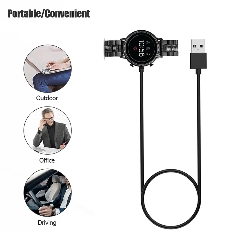 1M USB Magnetic Fast Charger D - Fossil Watches Smartwatch Charger incelemesi ve fiyatı